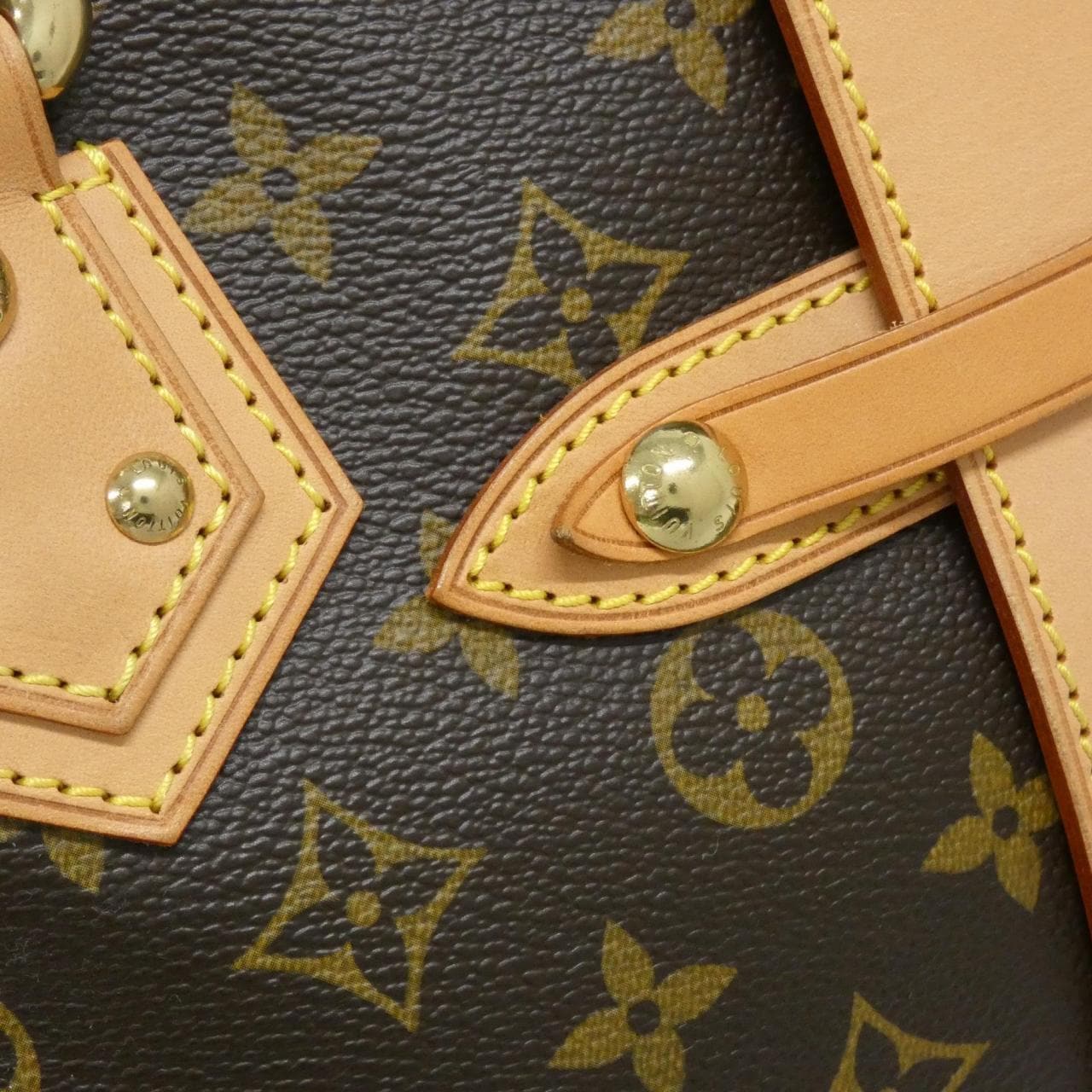 LOUIS VUITTON M40025 Handbag Monogram 黑色 Monogram 中古品A - 縮圖 7