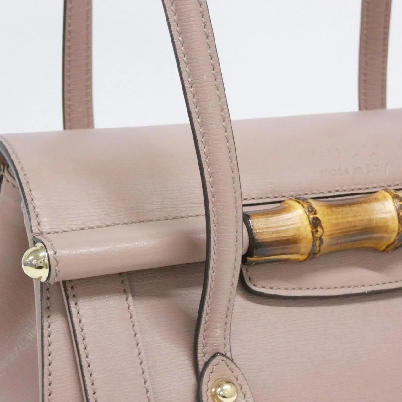 GUCCI 338989 ARU0G Handbag Leather 黑色 皮革 中古品A - 縮圖 5