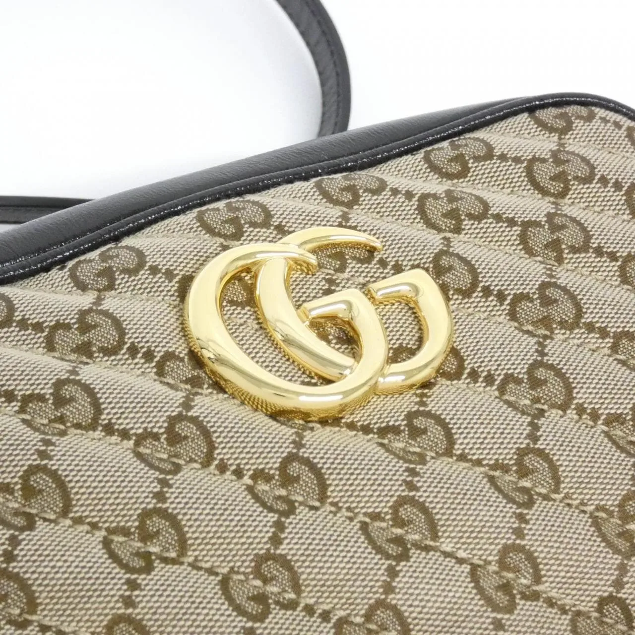 GUCCI Marmont 447632 HVKEG Shoulder Canvas Black Canvas Rank A - Thumbnail 5