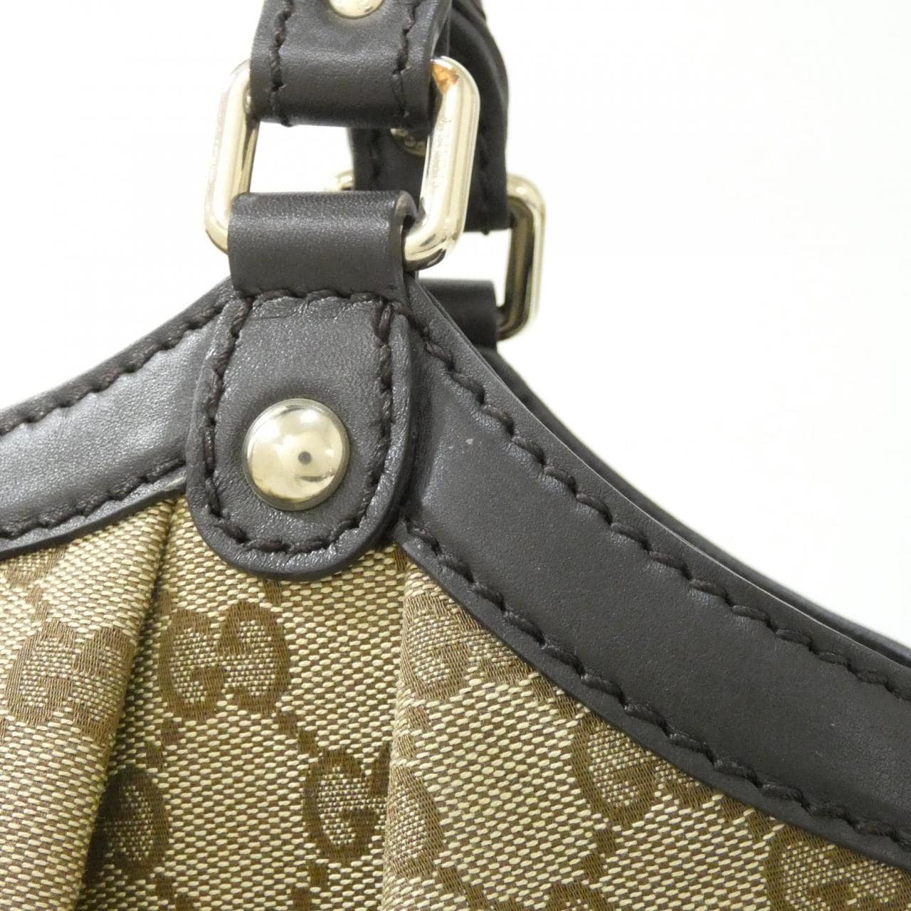 GUCCI 211944 FAFXG Handbag Canvas Black Canvas - Thumbnail 4