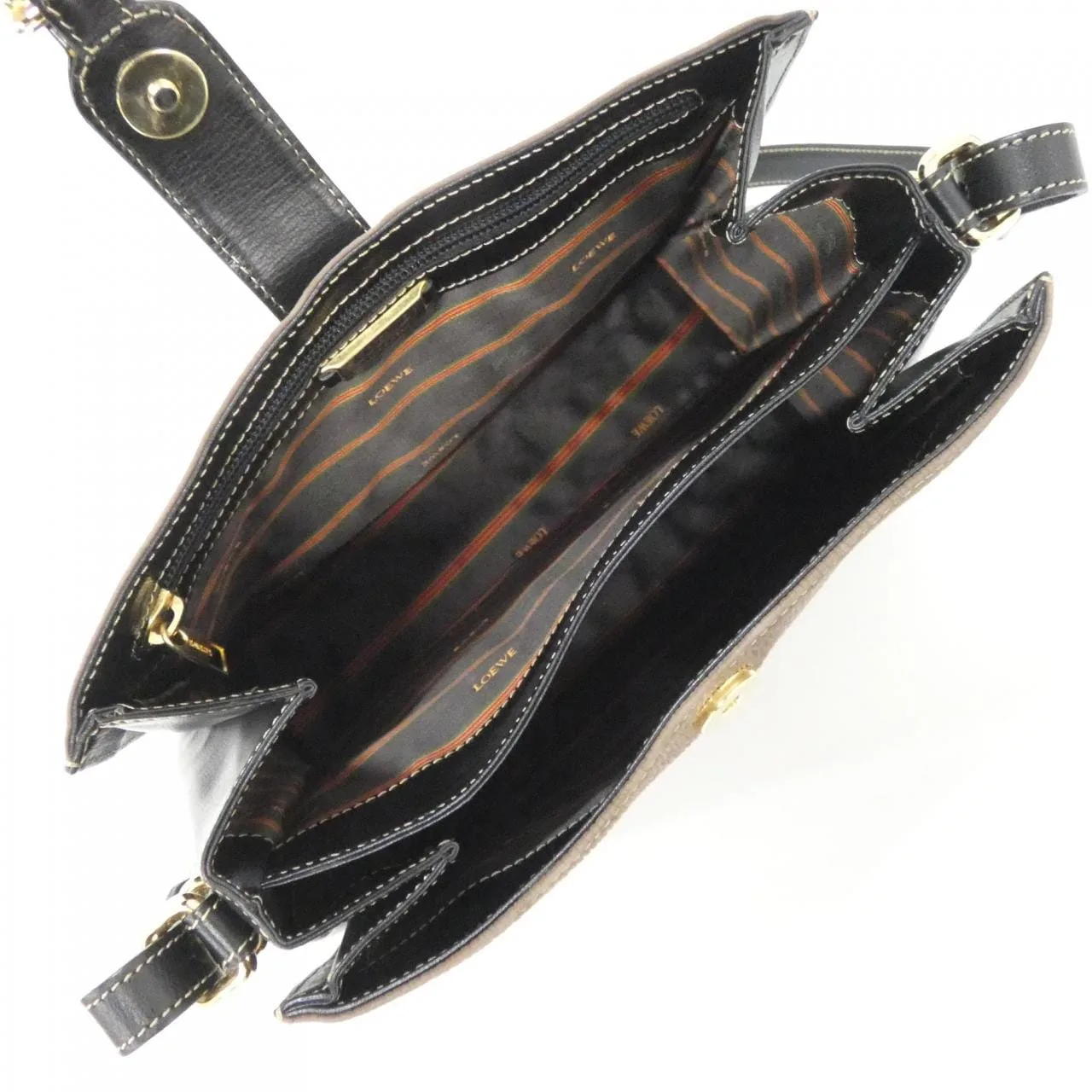 LOEWE Shoulder Leather 棕色 皮革 中古品A - 縮圖 8