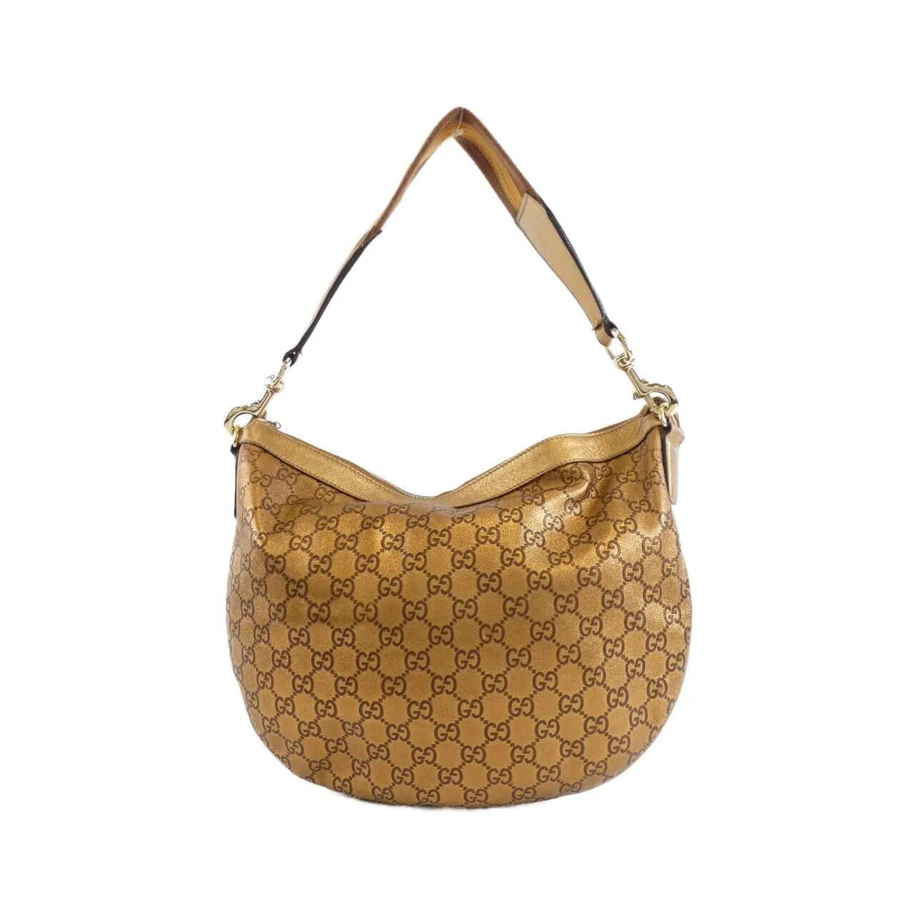 GUCCI 153032 Shoulder Leather Gold