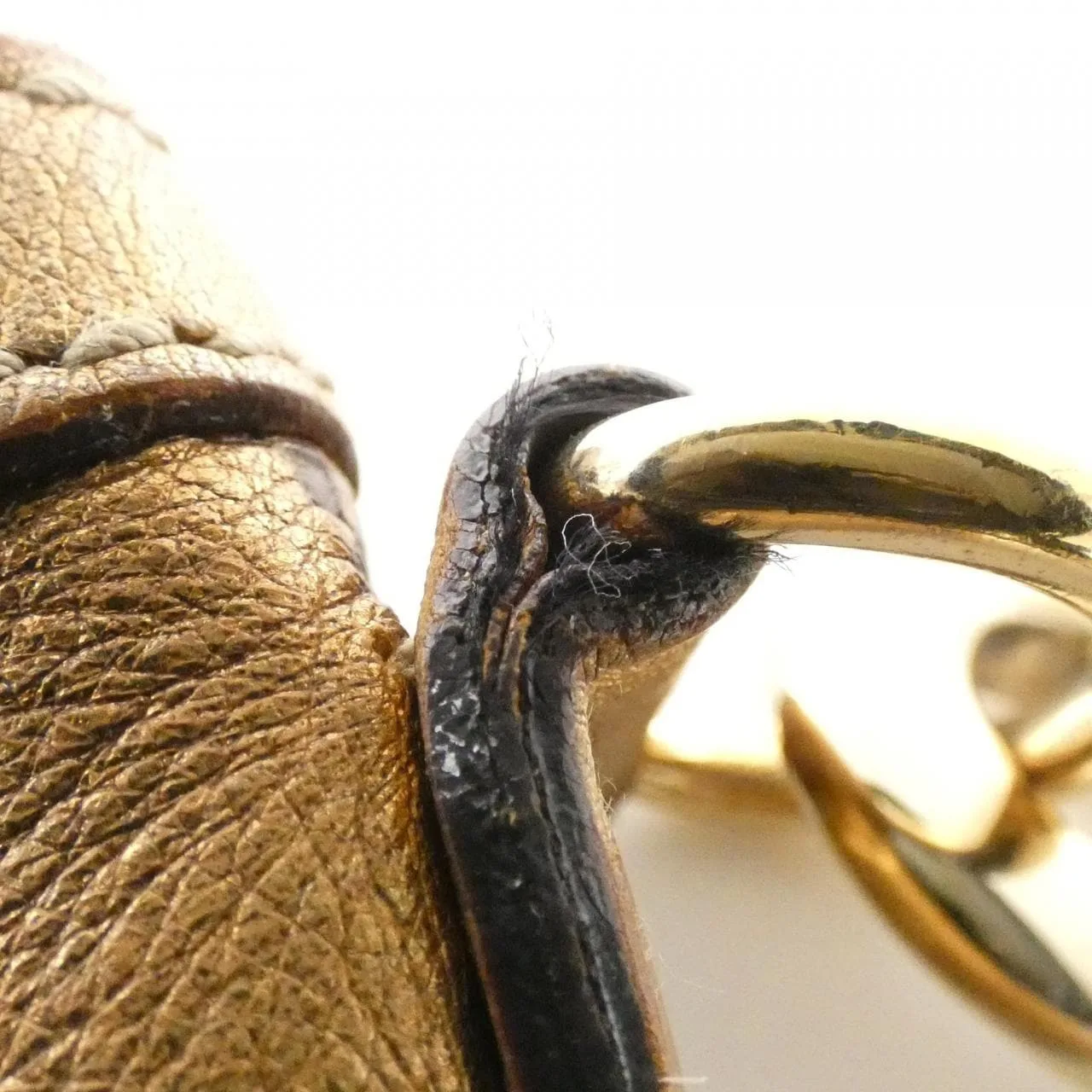 GUCCI 153032 Shoulder Leather Gold Leather Rank B - Thumbnail 7