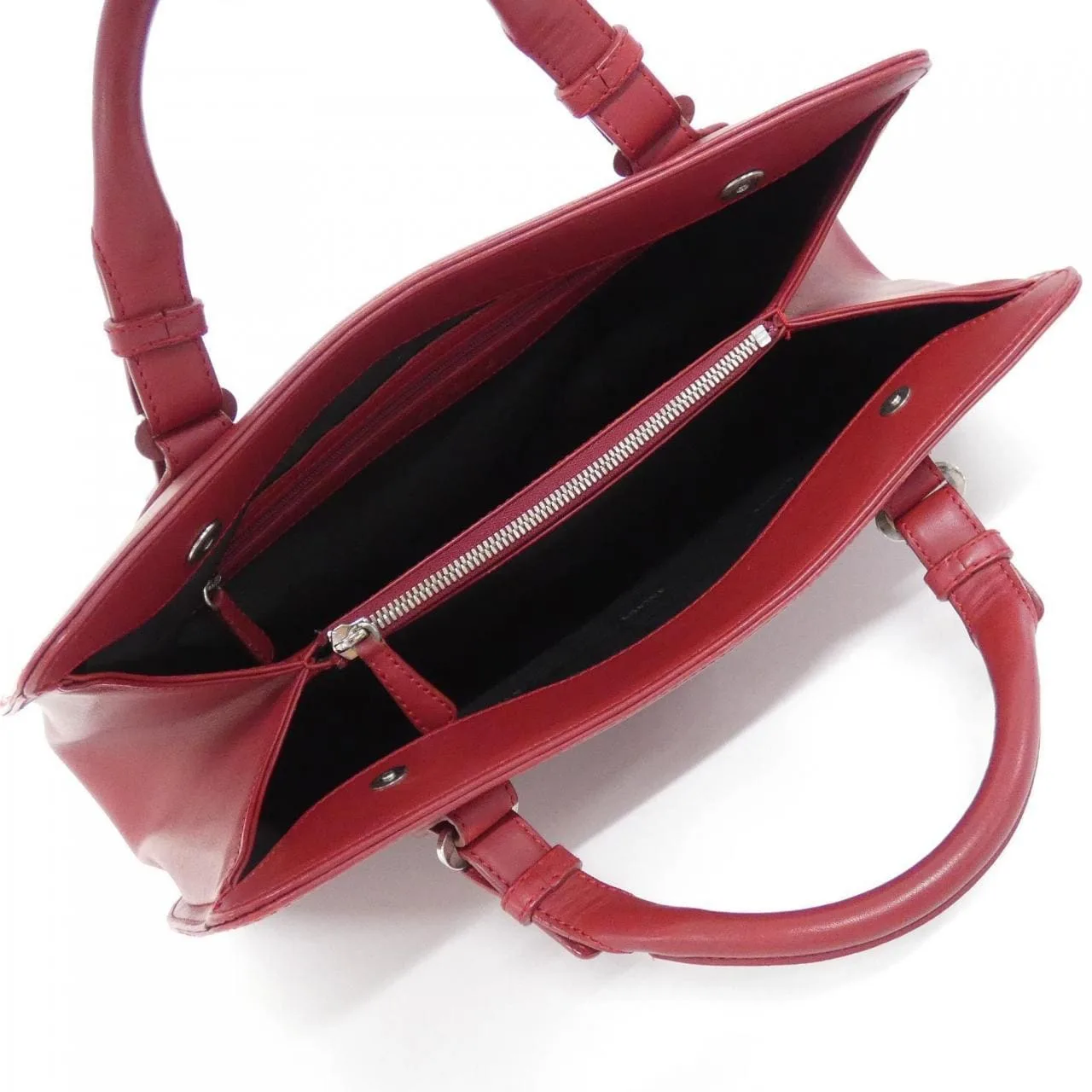 LOEWE Handbag Leather 紅色 皮革 中古品A - 縮圖 7