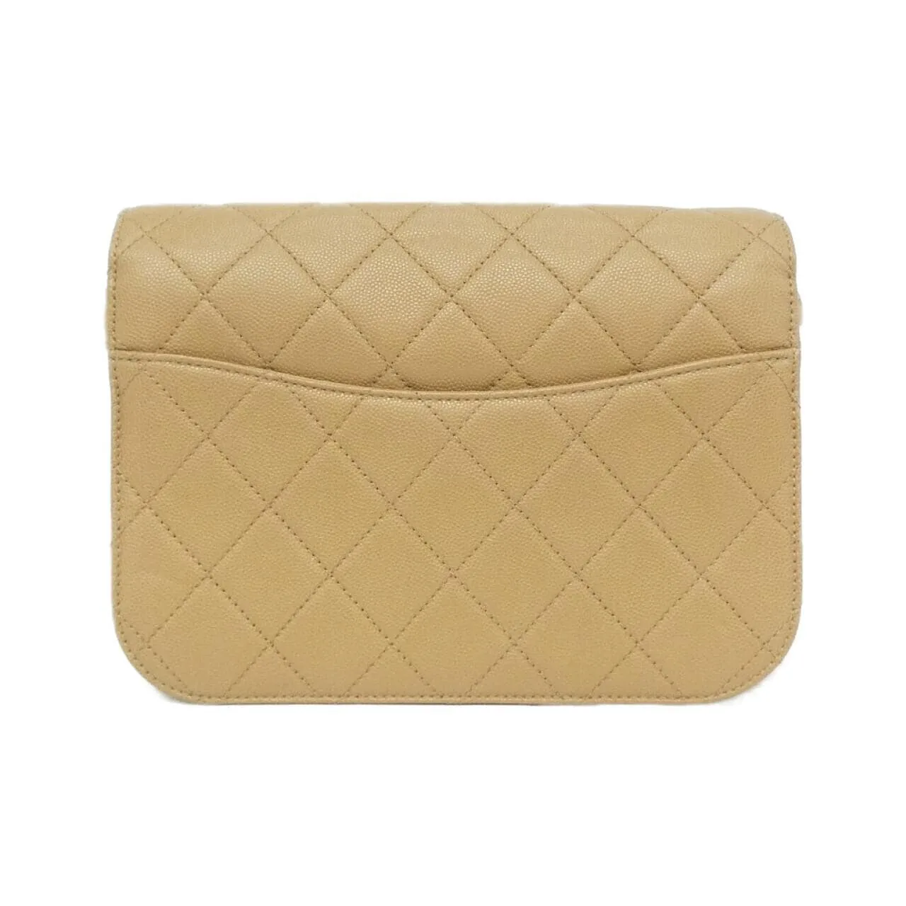 CHANEL AS2824 Shoulder Grained Calfskin Beige Grained Calfskin - Thumbnail 2