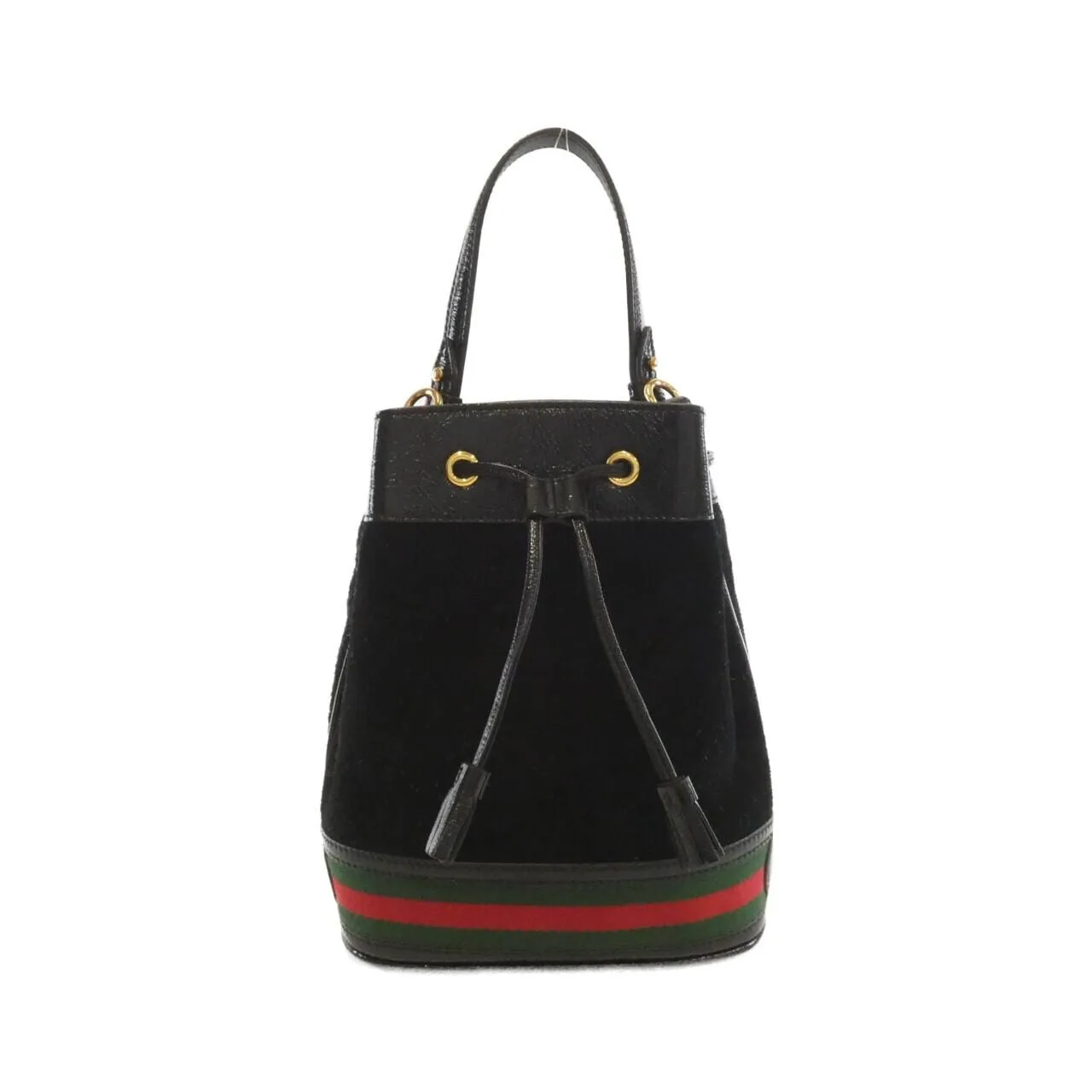 GUCCI Ophidia 550621 D6ZYB Handbag Patent Leather Black
