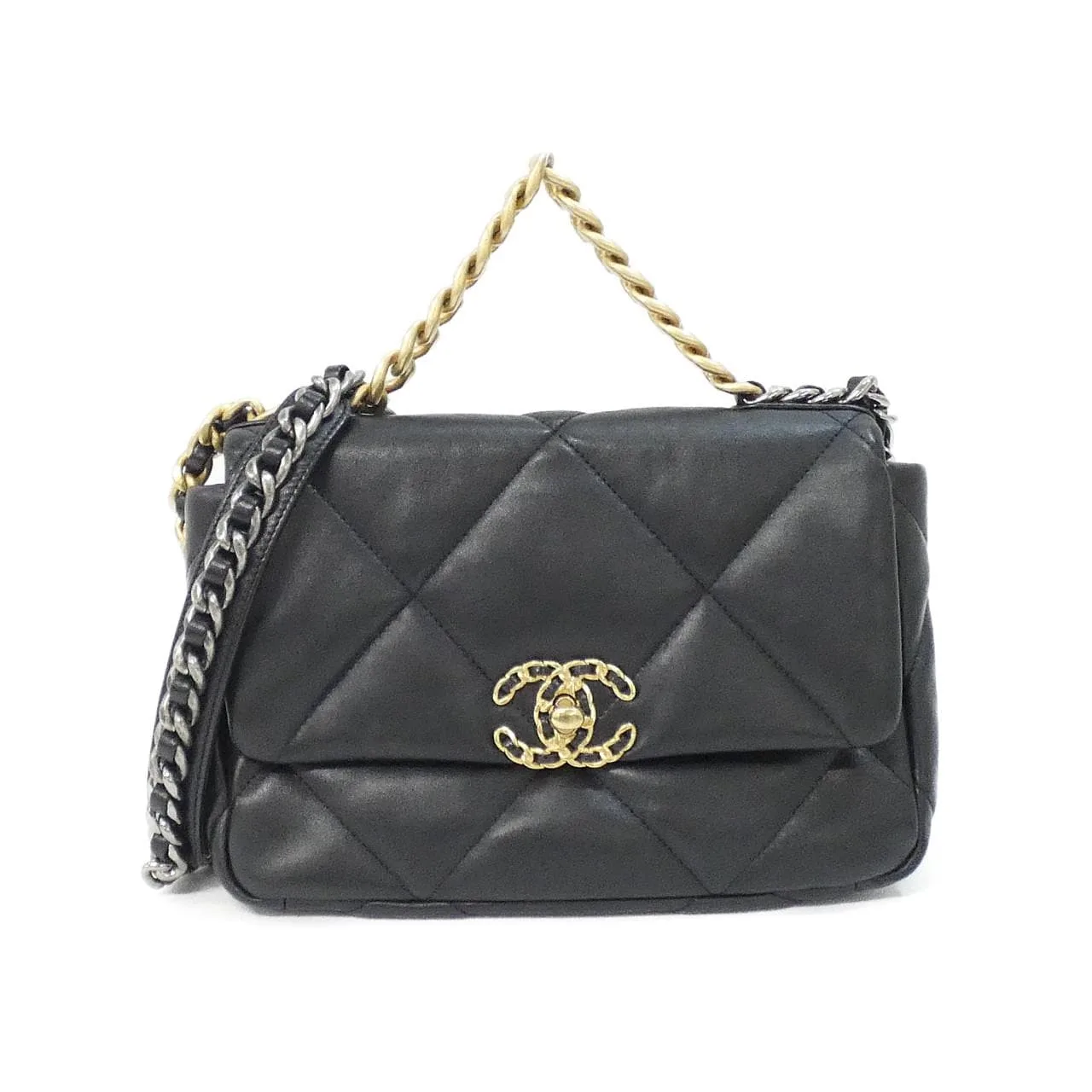 CHANEL Chanel 19 AS1160 Shoulder Lambskin Black