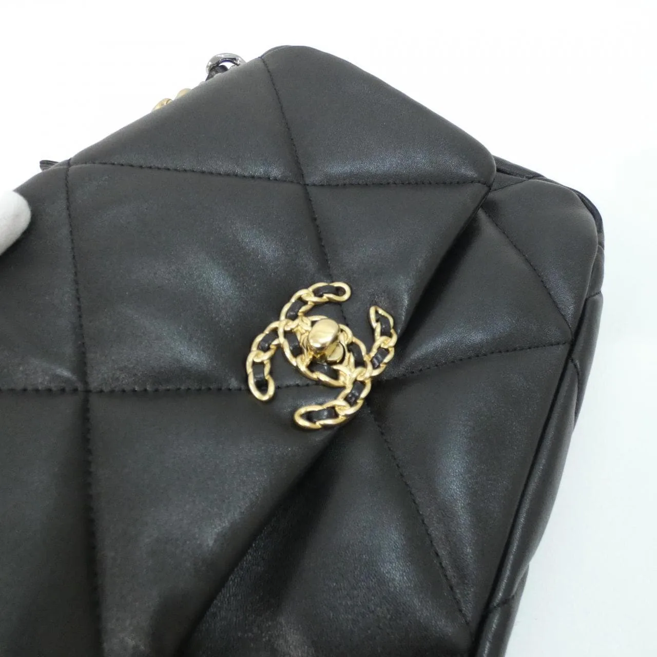 CHANEL Chanel 19 AS1160 Shoulder Lambskin 黑色 羊皮 中古品A - 縮圖 4