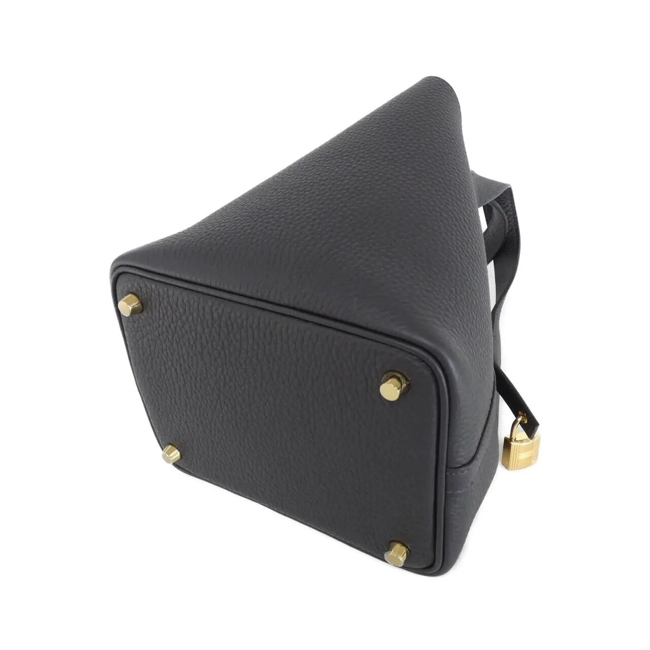 HERMES Picotin 056289CC Handbag Clemence 黑色 Clemence 皮 中古品A - 縮圖 2