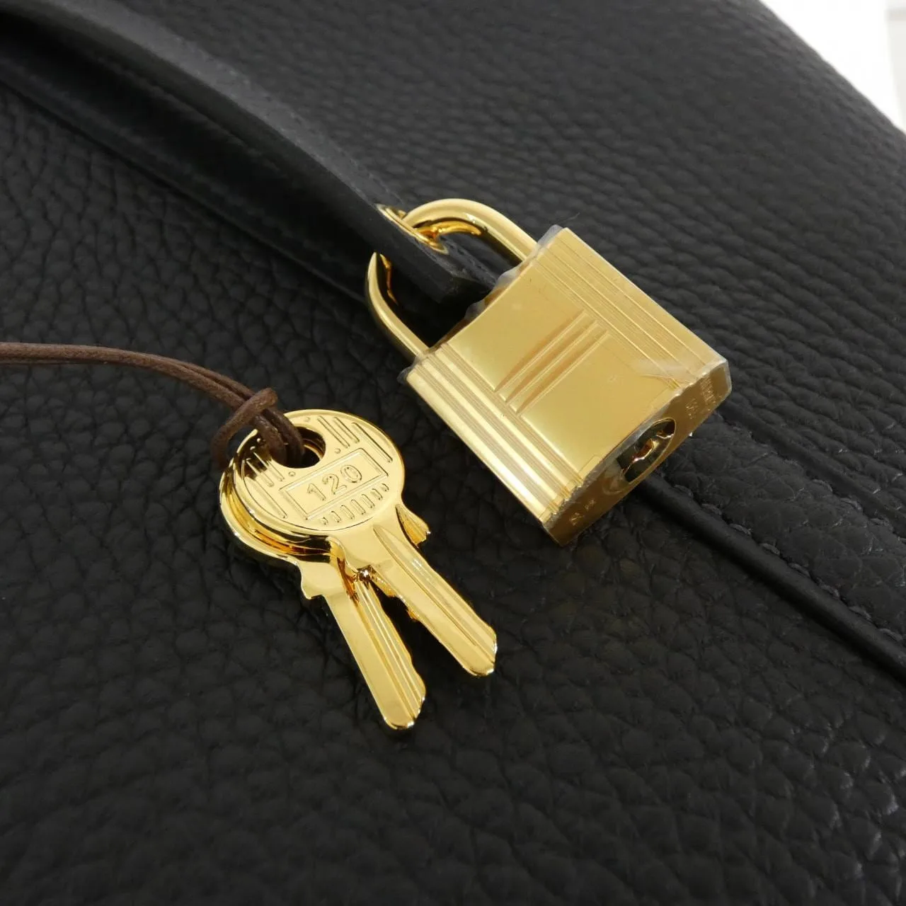 HERMES Picotin 056289CC Handbag Clemence 黑色 Clemence 皮 中古品A - 縮圖 3