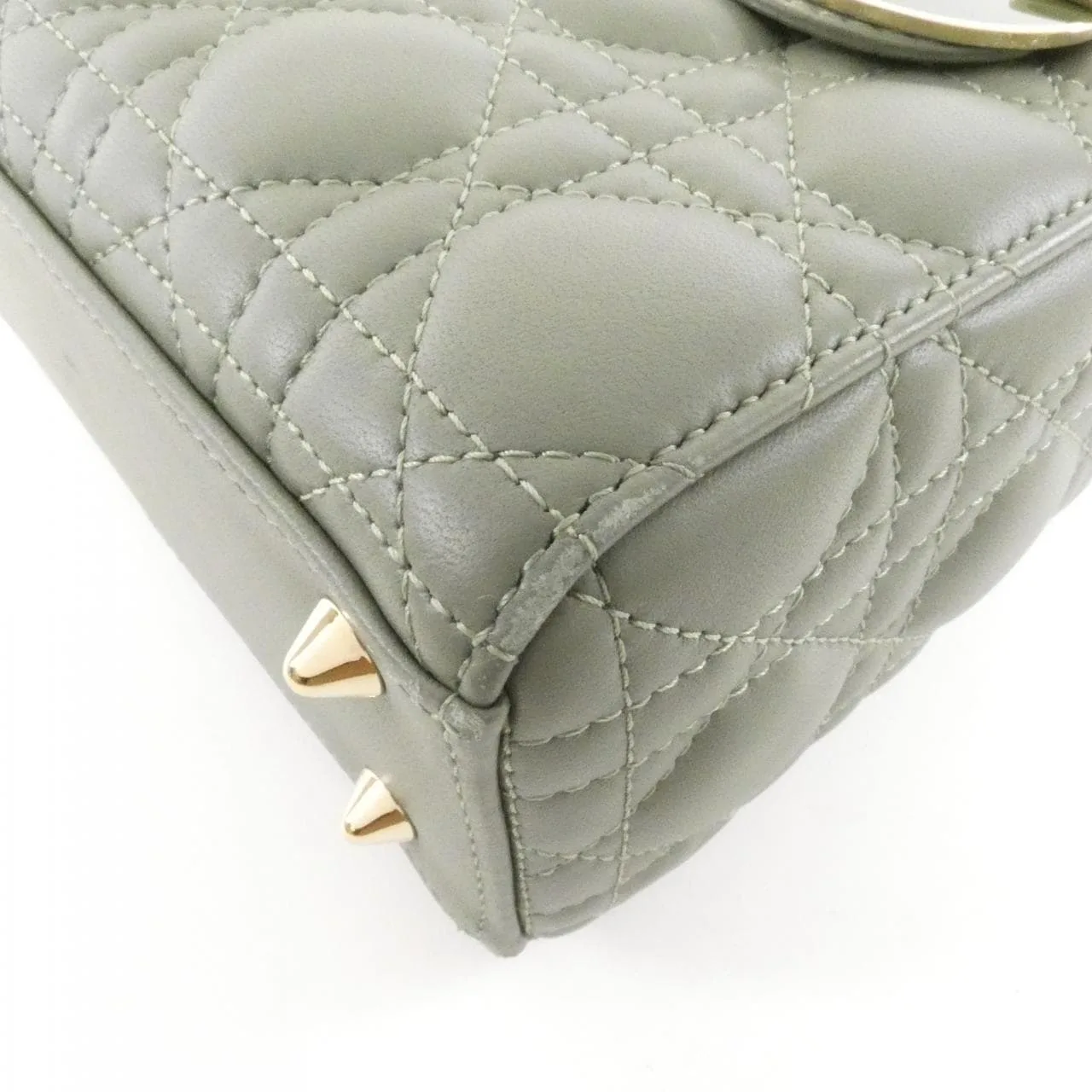 DIOR Lady Dior M0538OCEA Handbag Lambskin 黑色 羊皮 中古品B - 縮圖 3