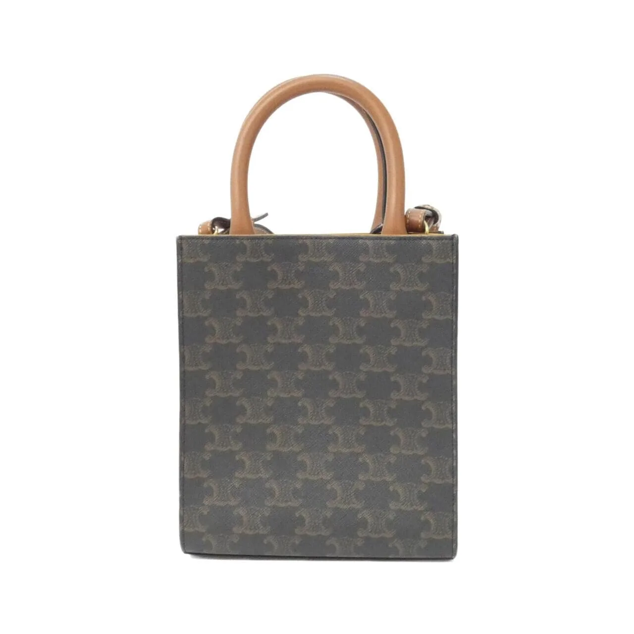 CELINE Cabas 194372BZK Handbag Canvas 黑色 帆布 中古品A - 縮圖 2