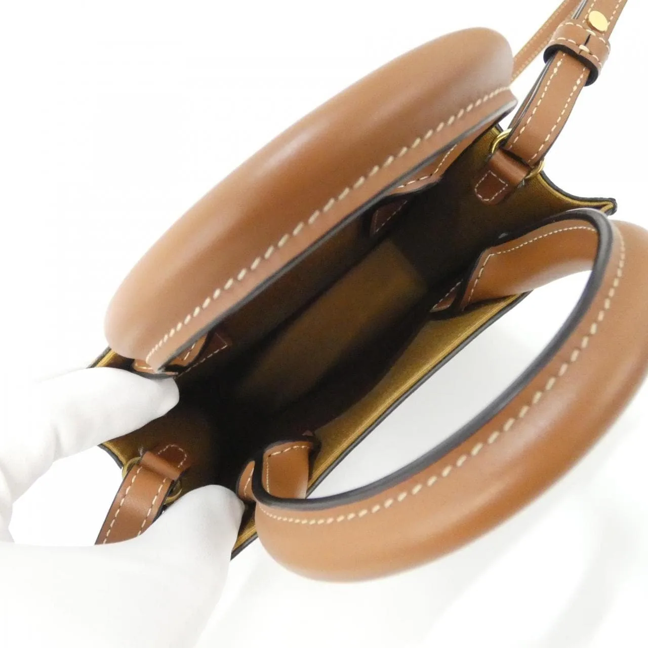 CELINE Cabas 194372BZK Handbag Canvas 黑色 帆布 中古品A - 縮圖 7