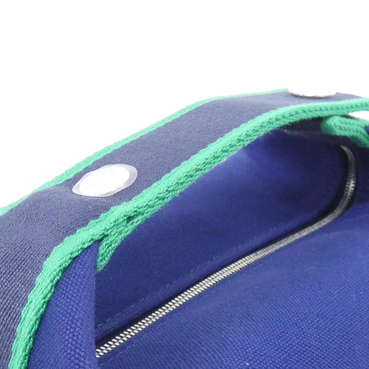 HERMES 103222M Pouch Canvas 黑色 帆布 中古品A - 縮圖 6