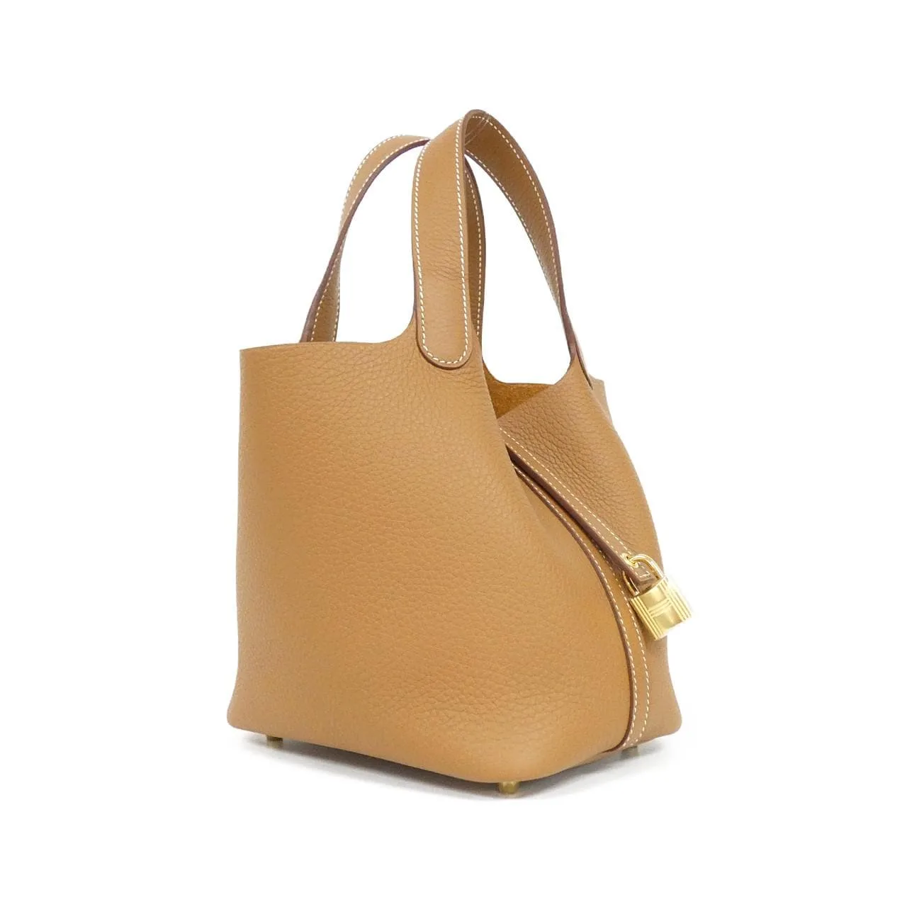 HERMES 056289CC Handbag Clemence Gold