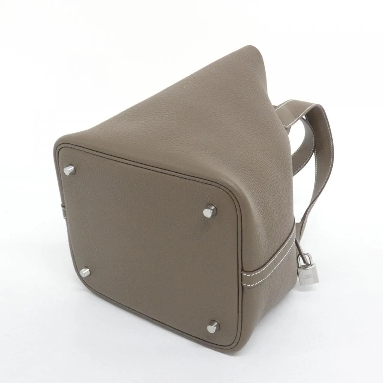 HERMES Picotin 060991CK Handbag Clemence Etoupe Clemence 皮 未使用品 - 縮圖 2