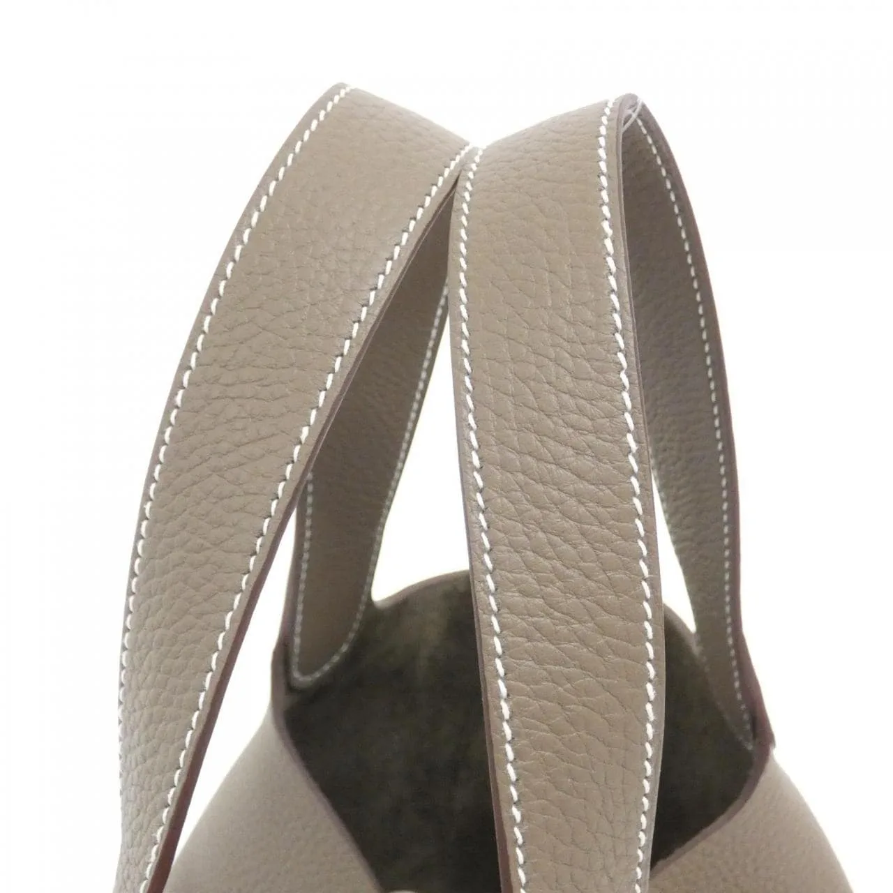 HERMES Picotin 060991CK Handbag Clemence Etoupe Clemence 皮 未使用品 - 縮圖 4