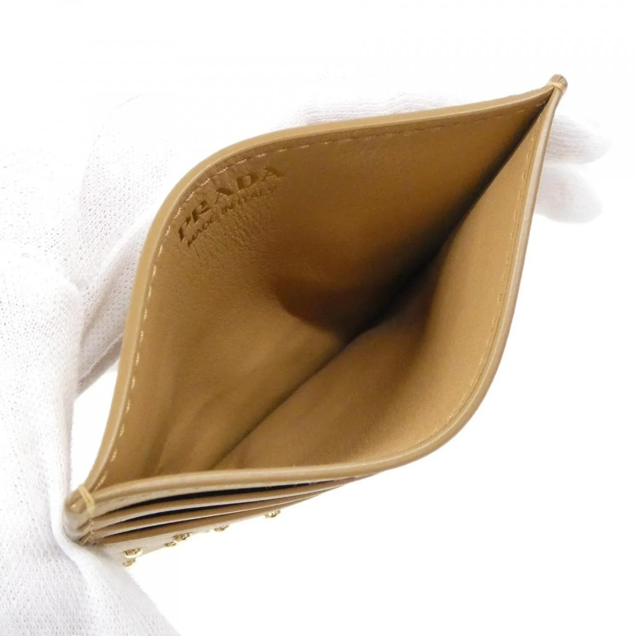 PRADA 1MC025 Card Case 黑色 中古品A - 縮圖 5