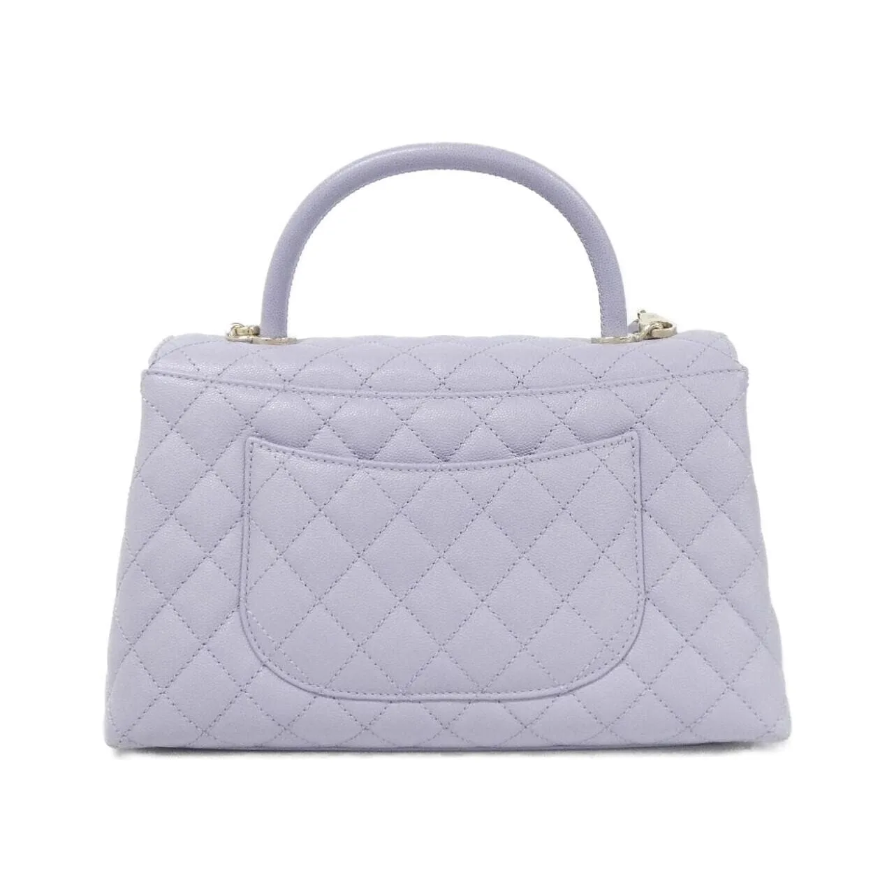 CHANEL Matelasse 92991 Handbag Grained Calfskin 紫色 荔枝紋牛皮 中古品A - 縮圖 2