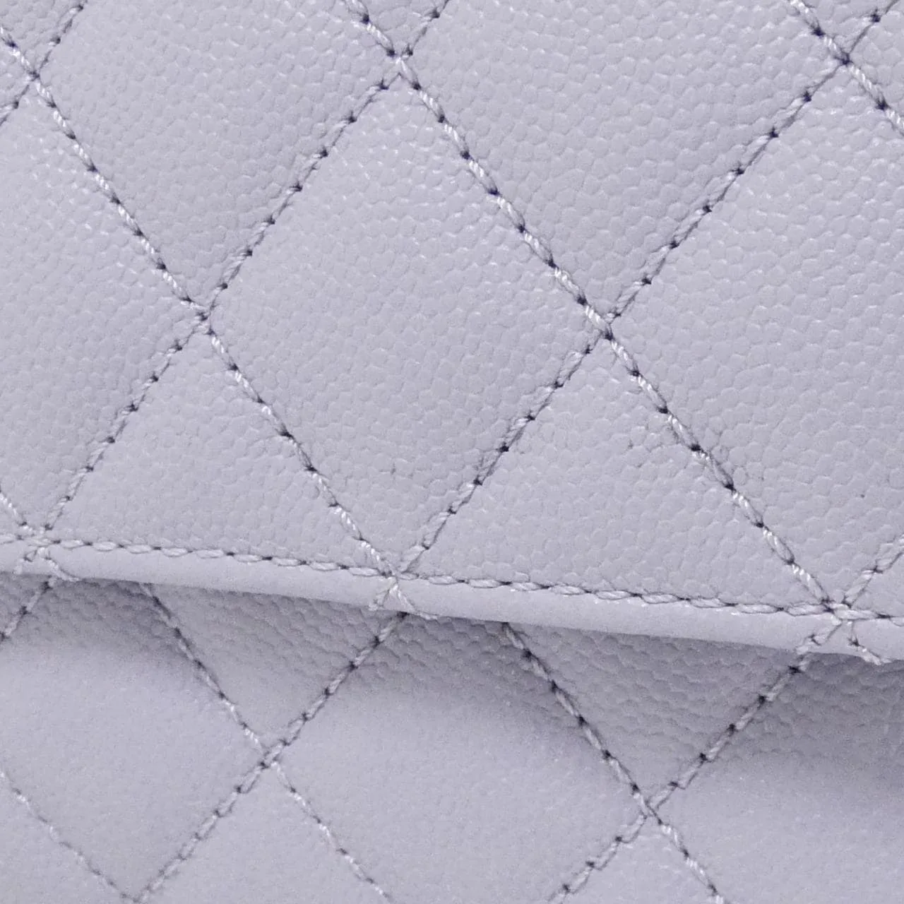 CHANEL Matelasse 92991 Handbag Grained Calfskin 紫色 荔枝紋牛皮 中古品A - 縮圖 5