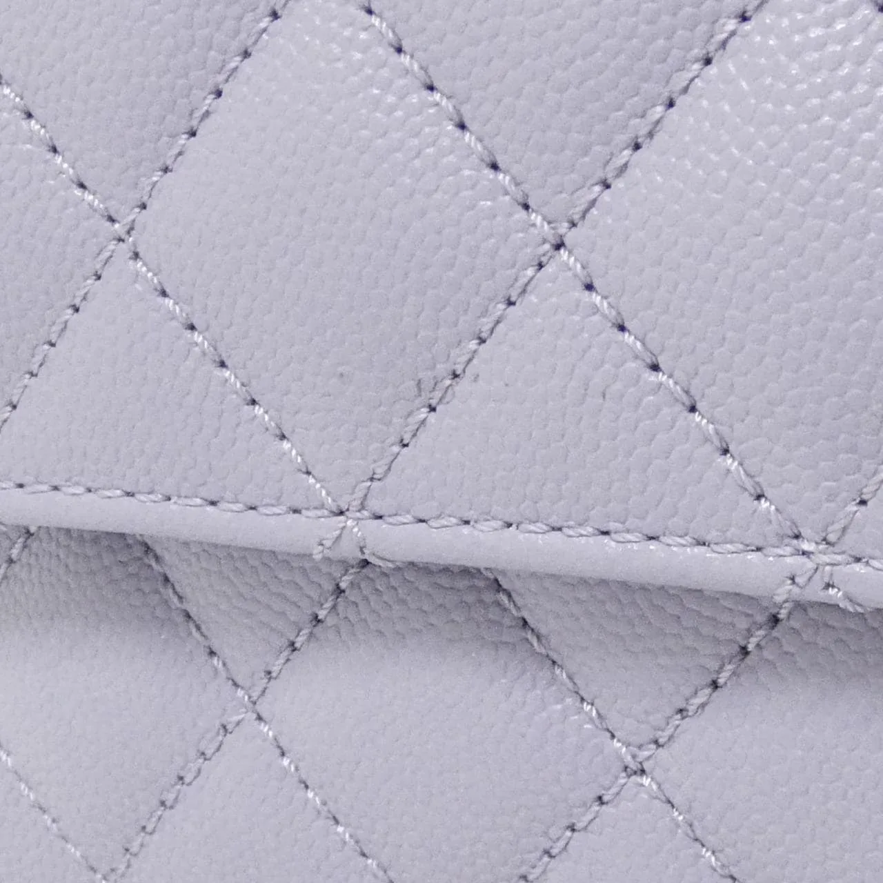 CHANEL Matelasse 92991 Handbag Grained Calfskin 紫色 荔枝紋牛皮 中古品A - 縮圖 6