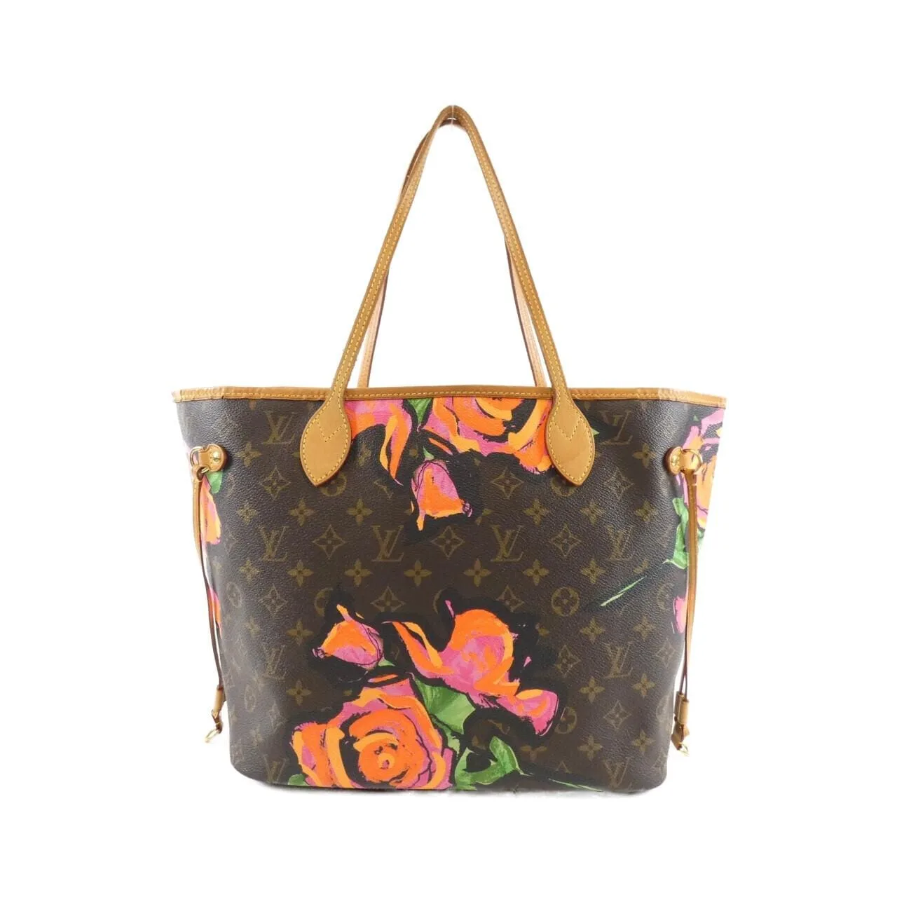 LOUIS VUITTON Neverfull M48613 Tote Monogram 黑色 Monogram 中古品B - 縮圖 2