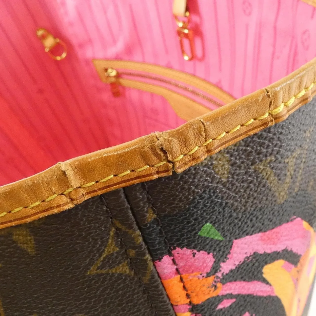 LOUIS VUITTON Neverfull M48613 Tote Monogram 黑色 Monogram 中古品B - 縮圖 5