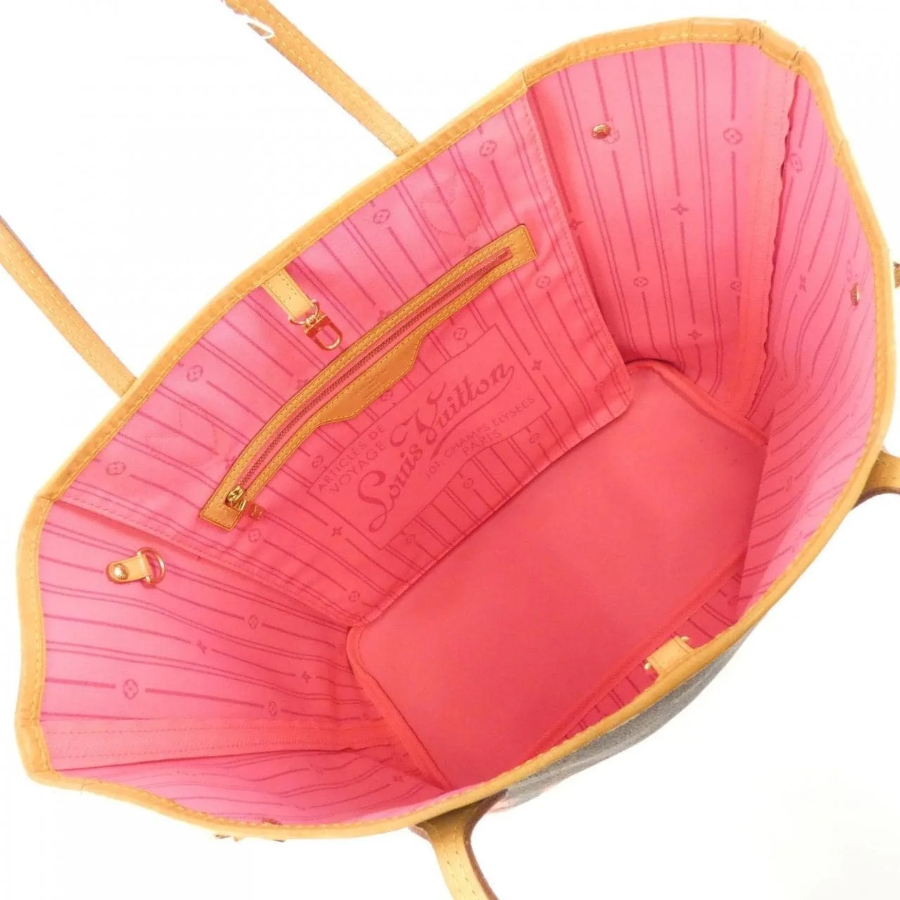 LOUIS VUITTON Neverfull M48613 Tote Monogram 黑色 Monogram 中古品B - 縮圖 9