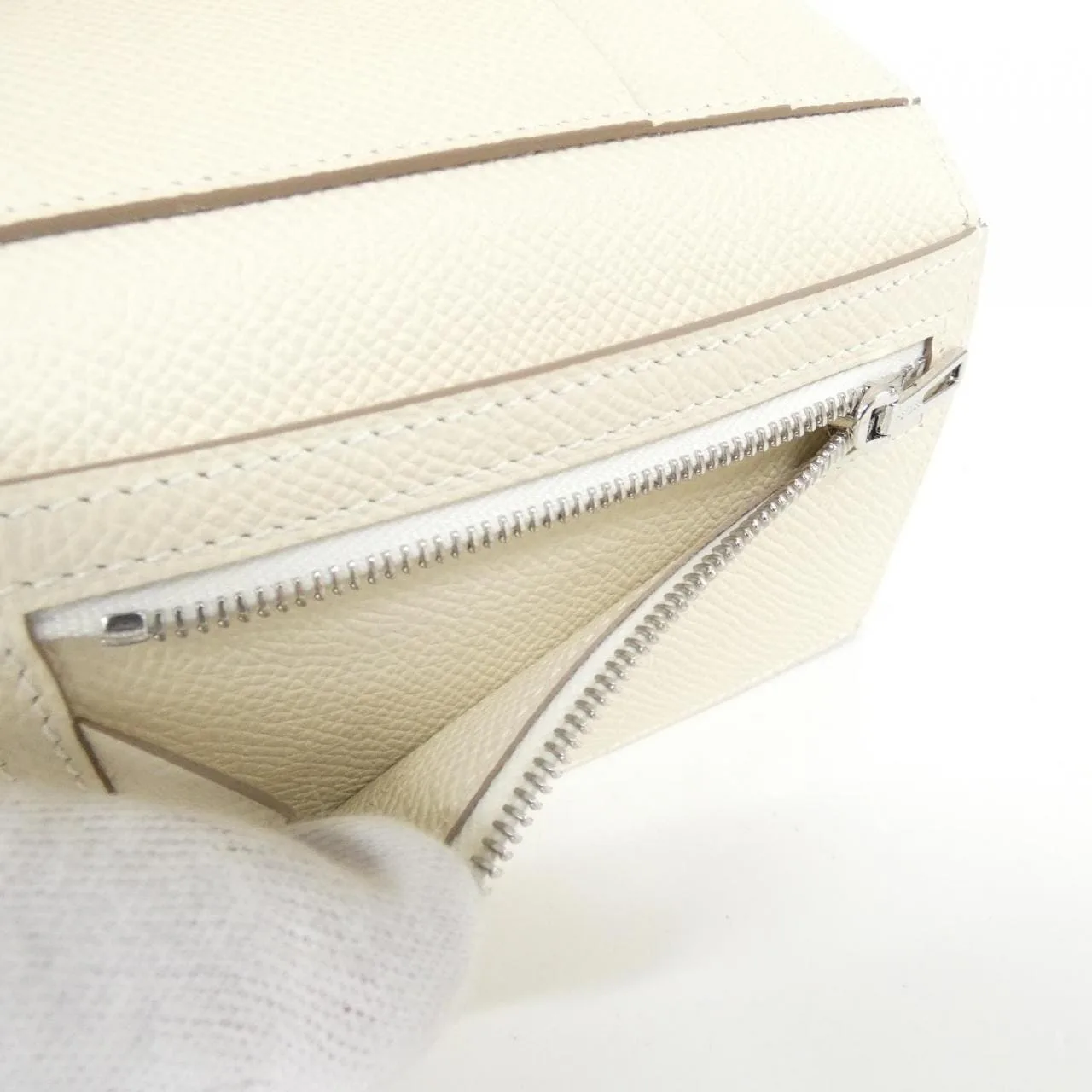 HERMES 082875CK Wallet Epsom Black Epsom Leather Rank A - Thumbnail 4