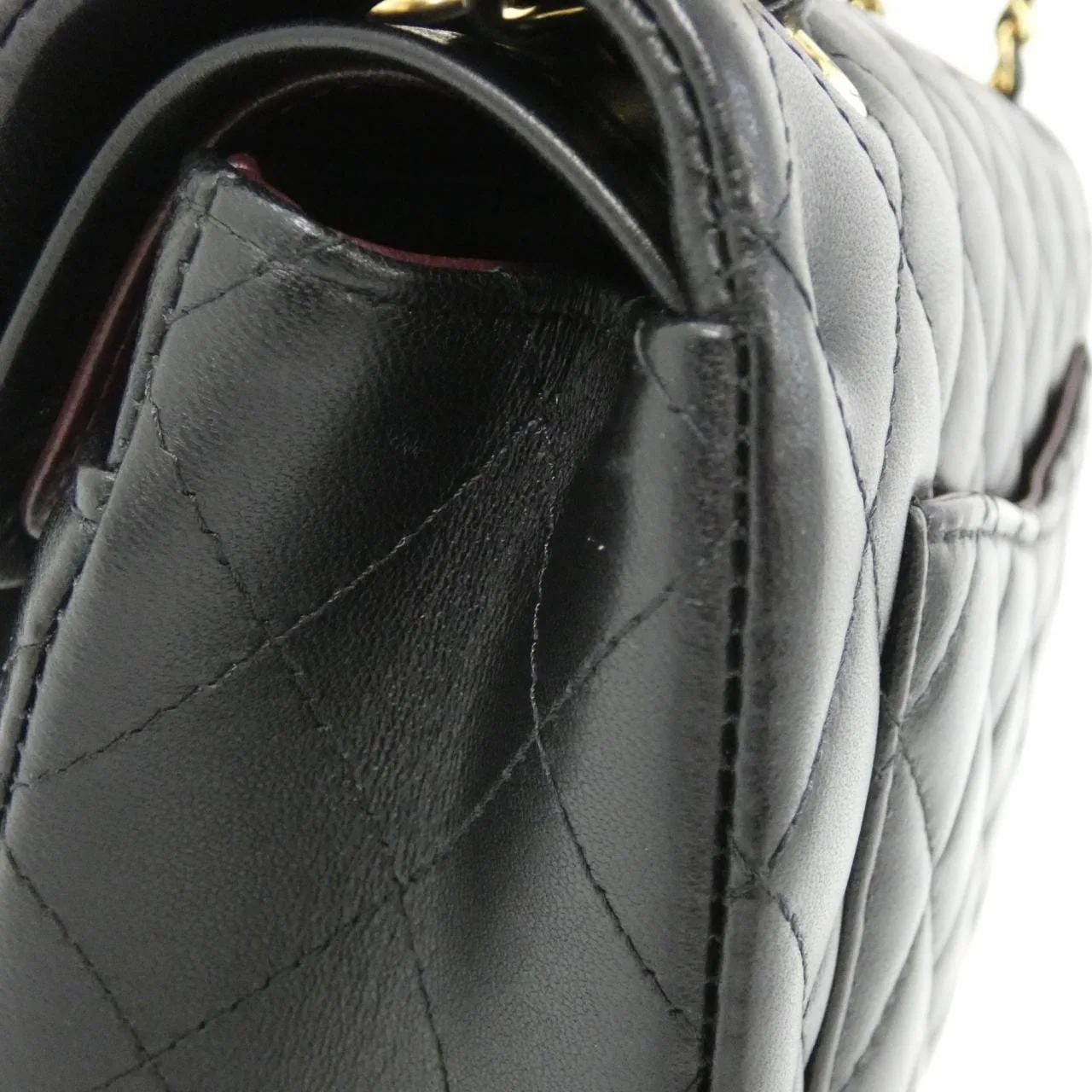 CHANEL Matelasse 1113 Shoulder Lambskin Black Lambskin Rank A - Thumbnail 5