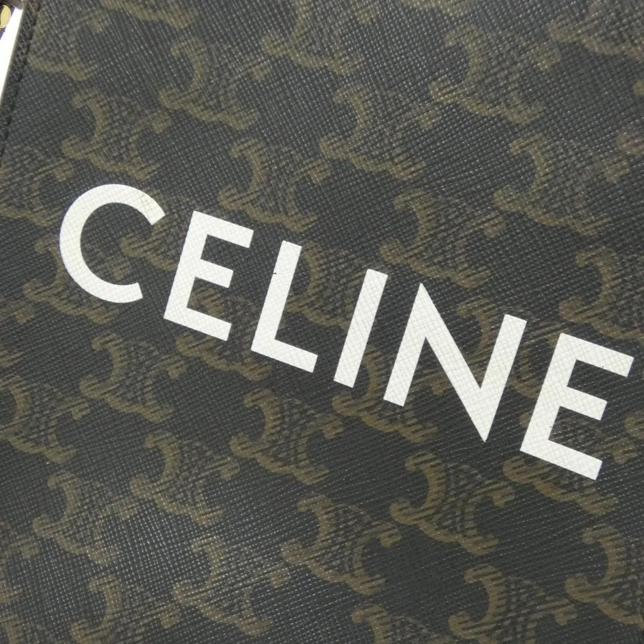CELINE Cabas 194372BZK Handbag Canvas 黑色 帆布 中古品B - 縮圖 4