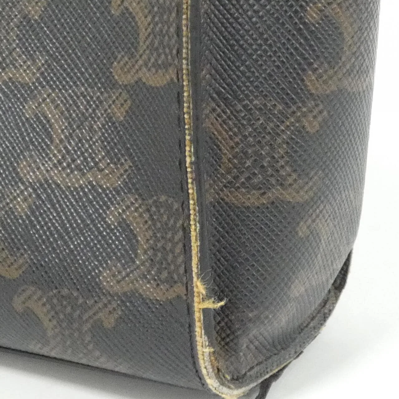 CELINE Cabas 194372BZK Handbag Canvas 黑色 帆布 中古品B - 縮圖 6