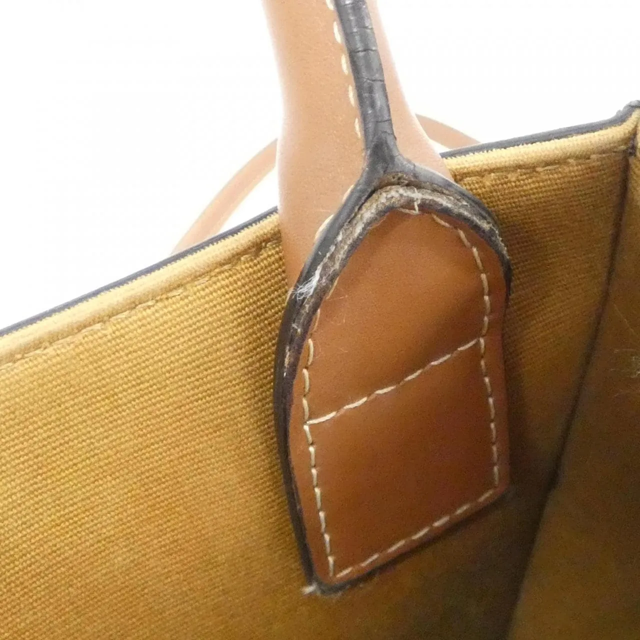 CELINE Cabas 194372BZK Handbag Canvas 黑色 帆布 中古品B - 縮圖 10