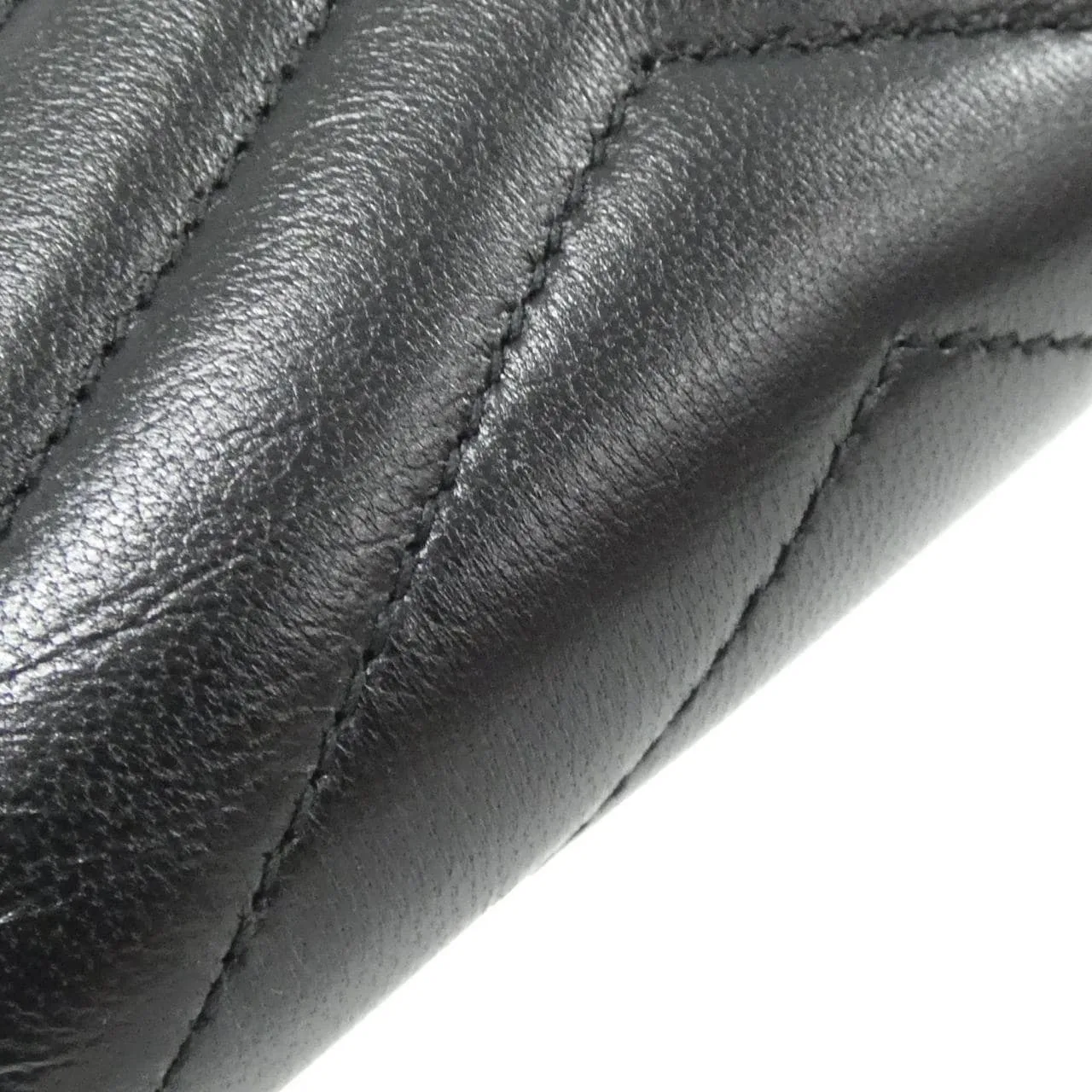 SAINT LAURENT 692061 AAA44 Wallet Lambskin 黑色 羊皮 中古品A - 縮圖 4