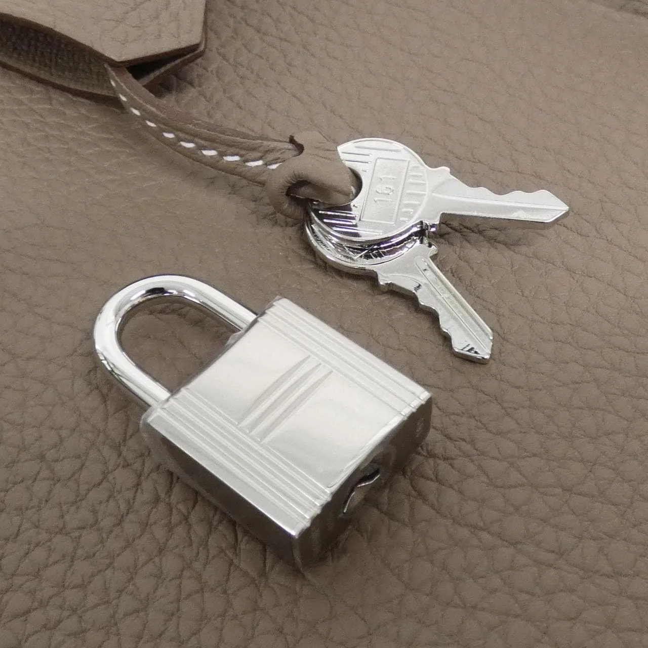 HERMES Birkin 041344CK Handbag Togo Etoupe Togo Leather Rank A - Thumbnail 4