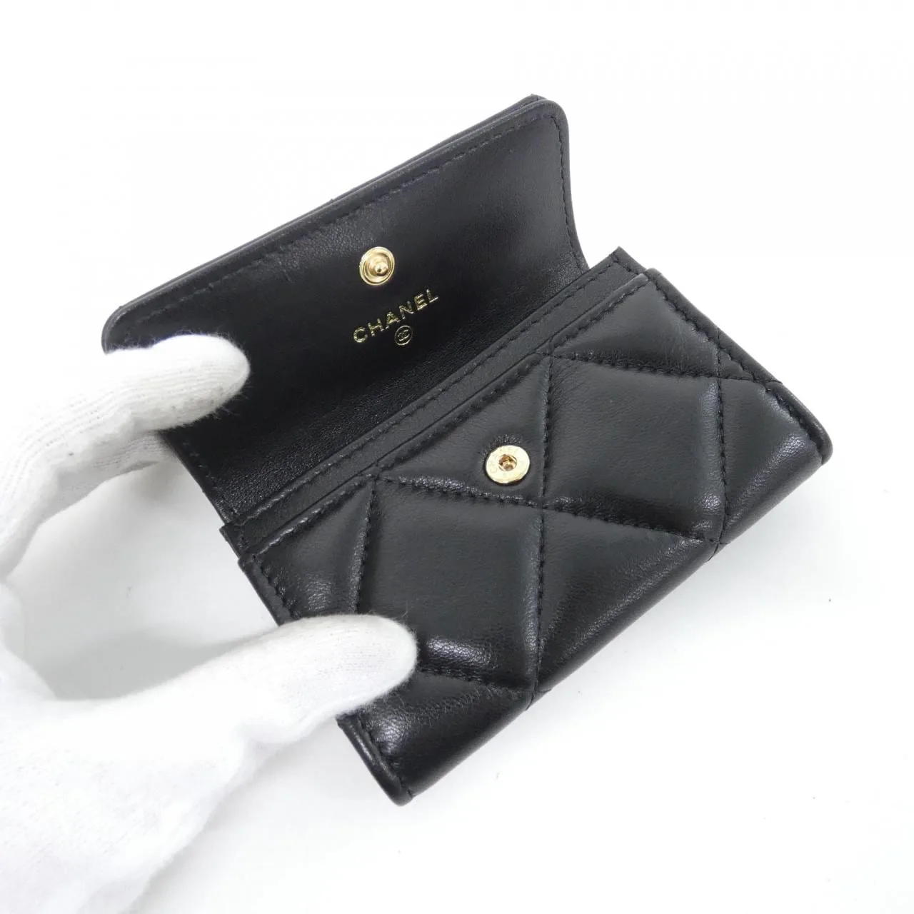 CHANEL Chanel 19 AP1790 Card Case Lambskin 黑色 羊皮 中古品A - 縮圖 5