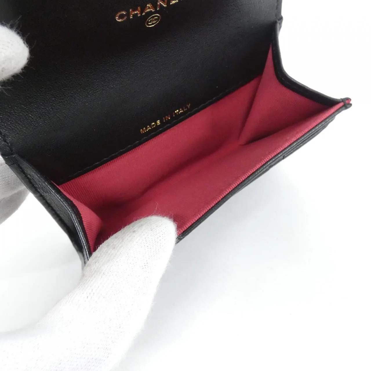 CHANEL Chanel 19 AP1790 Card Case Lambskin 黑色 羊皮 中古品A - 縮圖 7