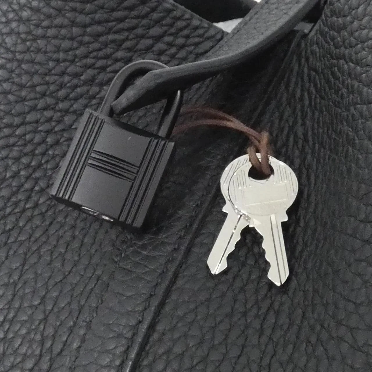 HERMES Picotin 079194CA Handbag Clemence Black Clemence Leather Rank A - Thumbnail 4