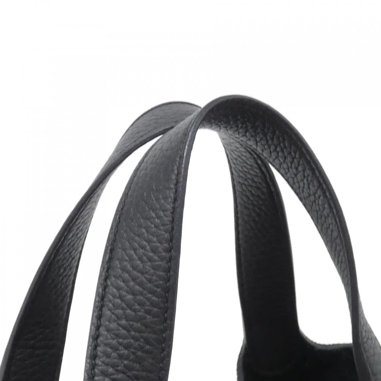 HERMES Picotin 079194CA Handbag Clemence Black Clemence Leather Rank A - Thumbnail 5