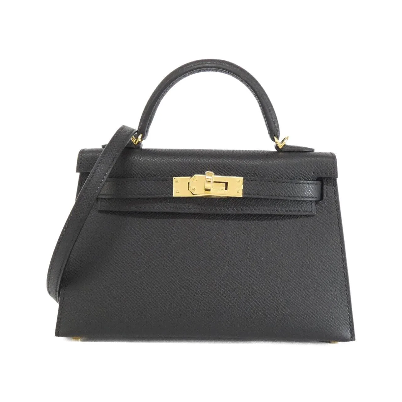 HERMES Kelly 071302CC Handbag Epsom Black
