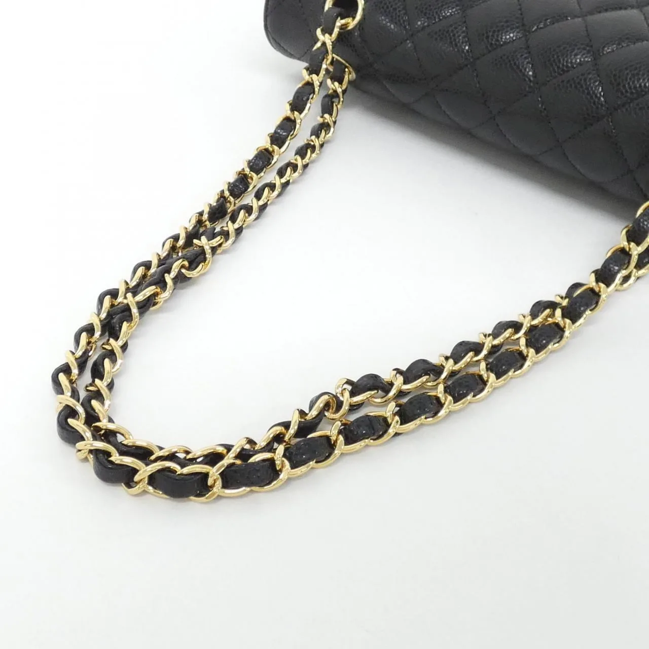 CHANEL Matelasse 1112 Shoulder Grained Calfskin Black Grained Calfskin Rank A - Thumbnail 5