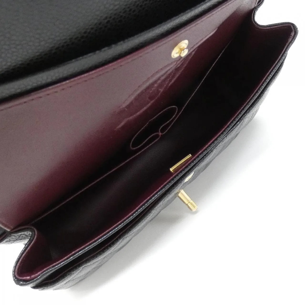 CHANEL Matelasse 1112 Shoulder Grained Calfskin Black Grained Calfskin Rank A - Thumbnail 6