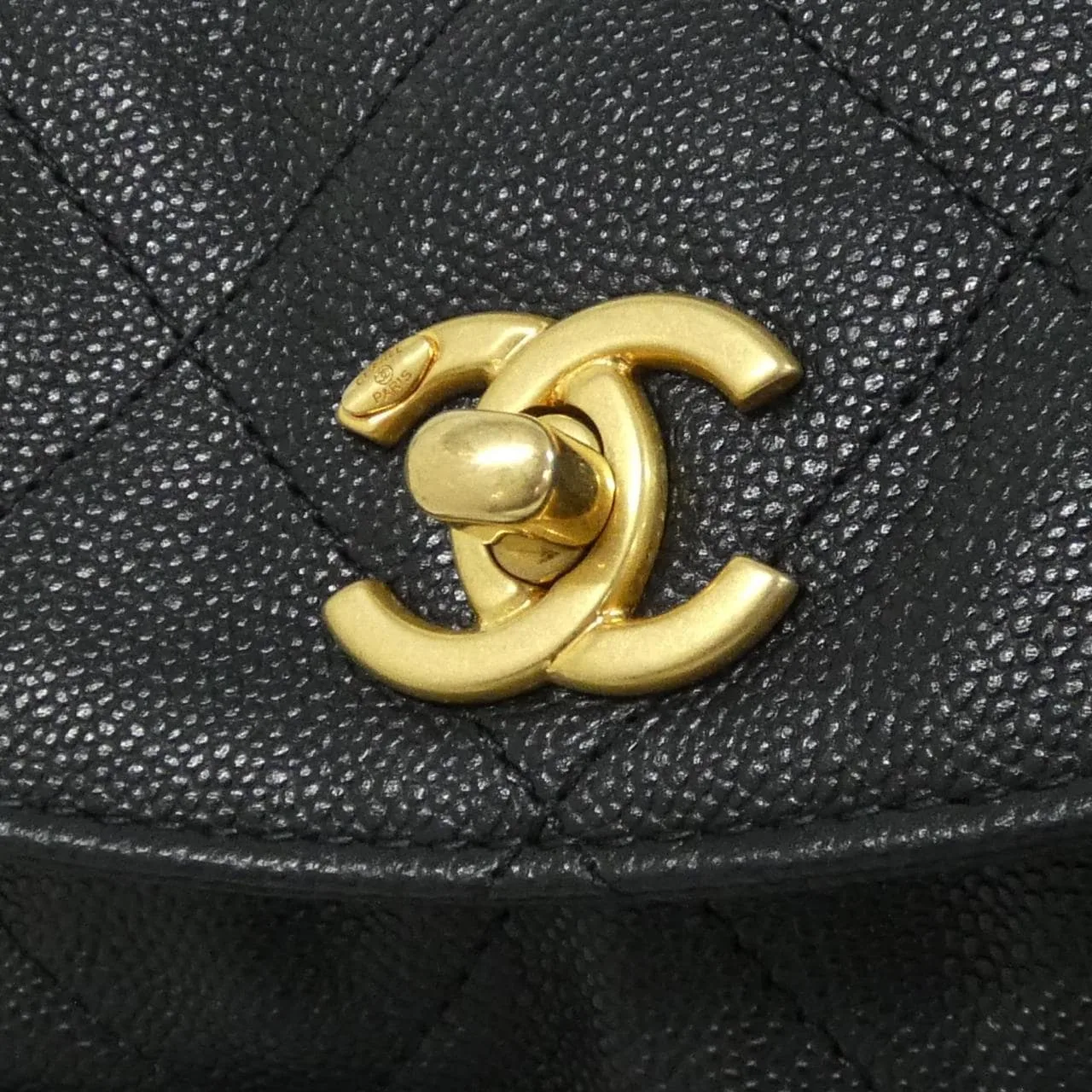CHANEL AS5384 Shoulder Grained Calfskin 黑色 荔枝紋牛皮 中古品A - 縮圖 4