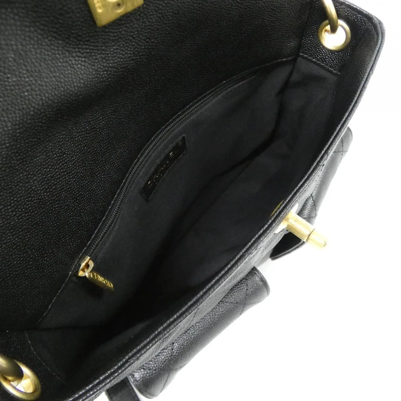 CHANEL AS5384 Shoulder Grained Calfskin 黑色 荔枝紋牛皮 中古品A - 縮圖 7