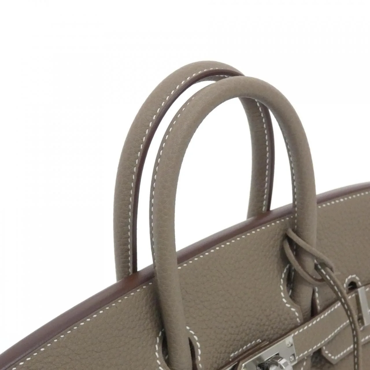 HERMES Birkin 041344CK Handbag Togo Etoupe Togo Leather Unused - Thumbnail 5