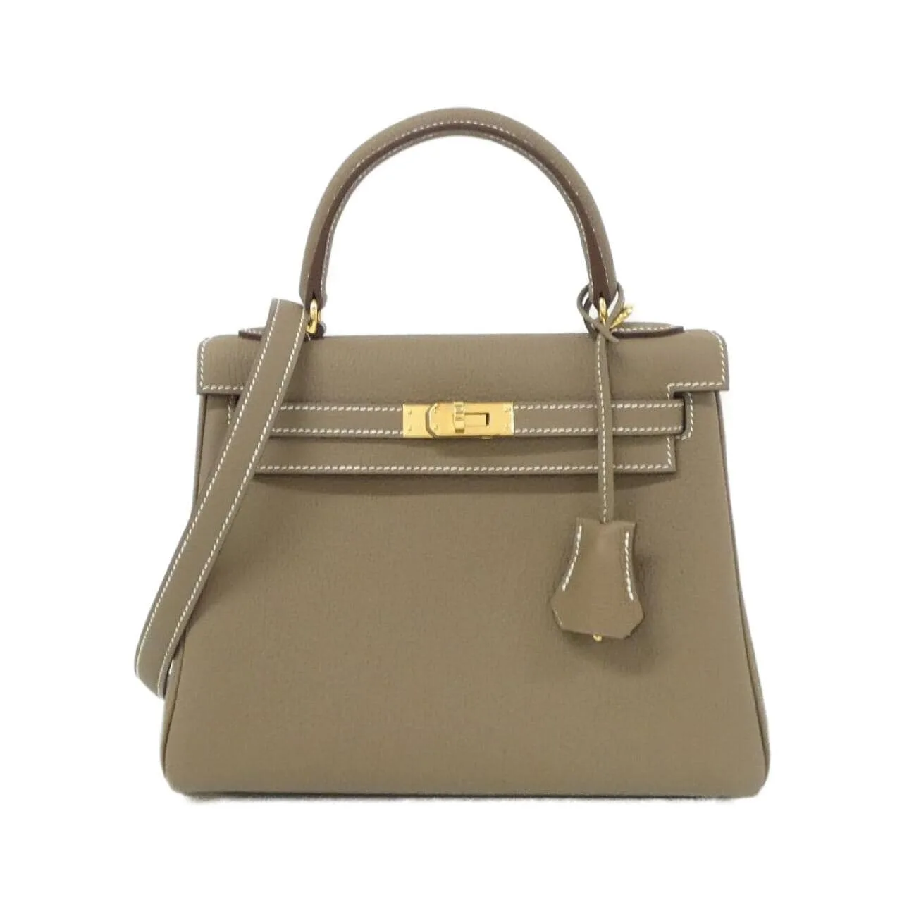 HERMES Kelly 044624CC Handbag Togo Etoupe