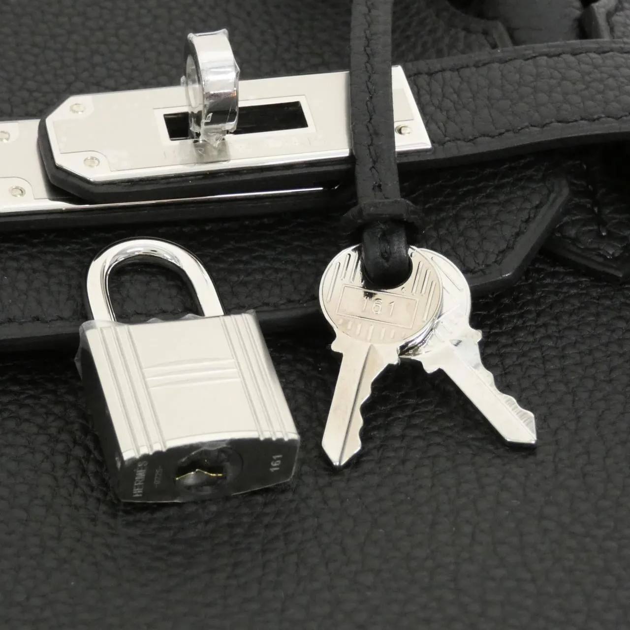 HERMES Birkin 030520CK Handbag Togo Black Togo Leather Unused - Thumbnail 4