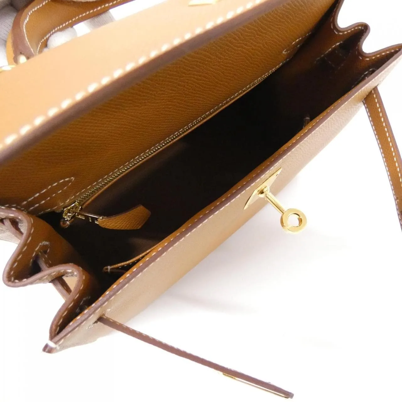 HERMES Kelly 038416CC Handbag Epsom Gold Epsom Leather Unused - Thumbnail 8