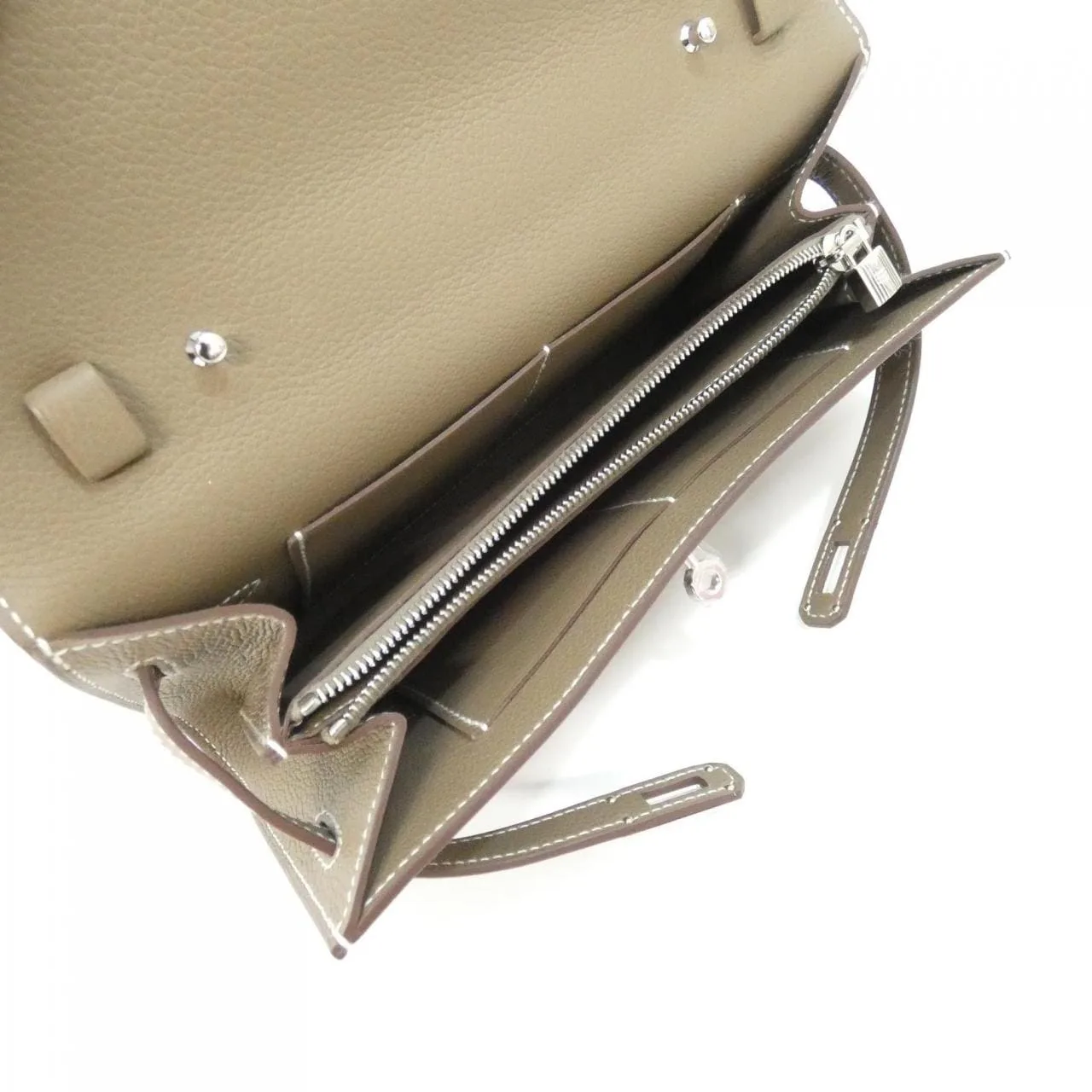HERMES Kelly 084169CK Wallet Etoupe Unused - Thumbnail 6