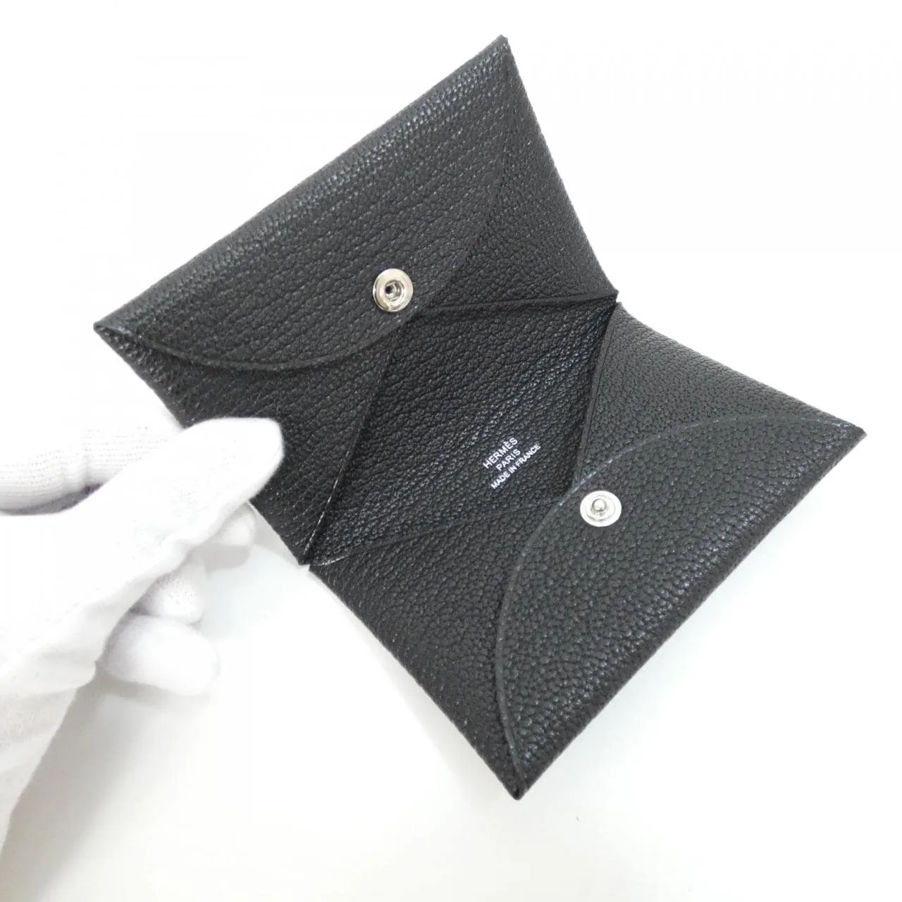 HERMES 044166CK Card Case Black Rank A - Thumbnail 2